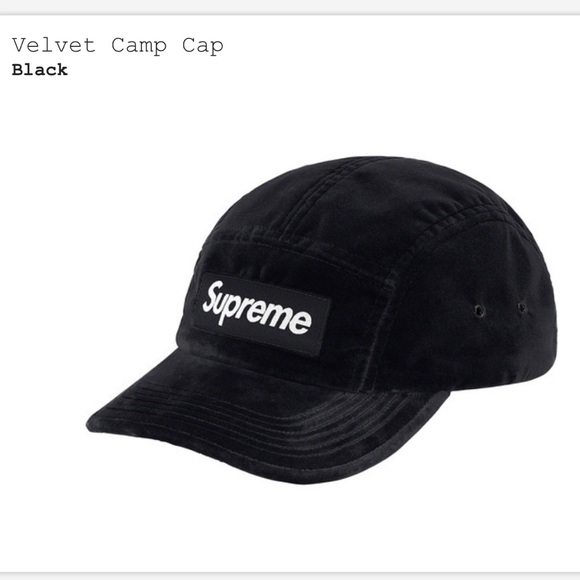 supreme velvet camp cap